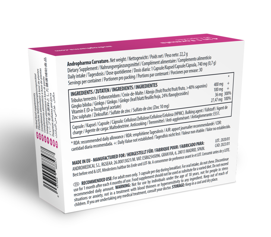 ANDROPHARMA - TRAITEMENT COURBURE PEYRONIE - Sensualia