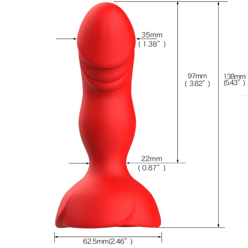 ARMONY - EXTREME A BLOOM VIBRATEUR ROSE ET PLUG ANAL TÉLÉCOMMANDE ROUGE - Sensualia