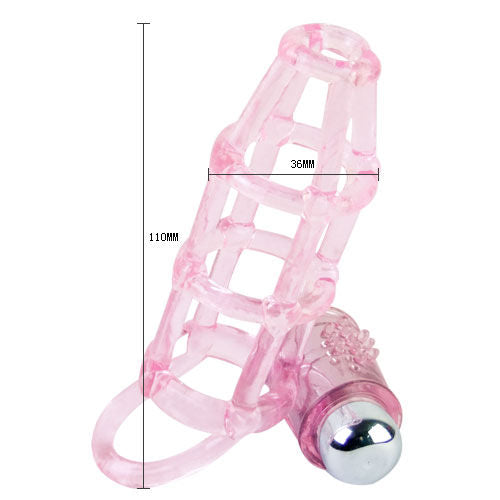 BAILE - COUVERTURE ET ANNEAU EN SILICONE SWEET 10 RYTHMES POUR LE PÉNIS ROSE - Sensualia
