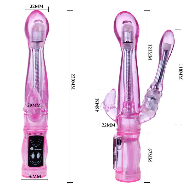 BAILE - VIBRATEUR FLEXIBLE AVEC STIMULATEUR ANAL - Sensualia