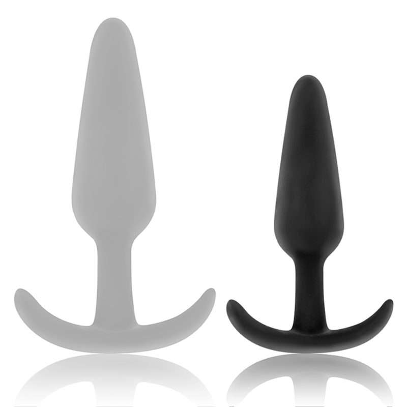 BLACK&SILVER - BOUCHON ANAL EN SILICONE HANSEL AVEC PETITE POIGNÉE - Sensualia