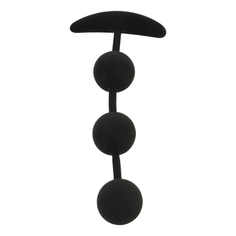 BLACK&SILVER - CHAPELET ANAL HARRY 3 SPHÈRES EN SILICONE 14 CM - Sensualia