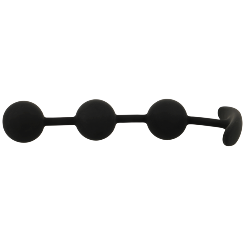 BLACK&SILVER - CHAPELET ANAL HARRY 3 SPHÈRES EN SILICONE 14 CM - Sensualia
