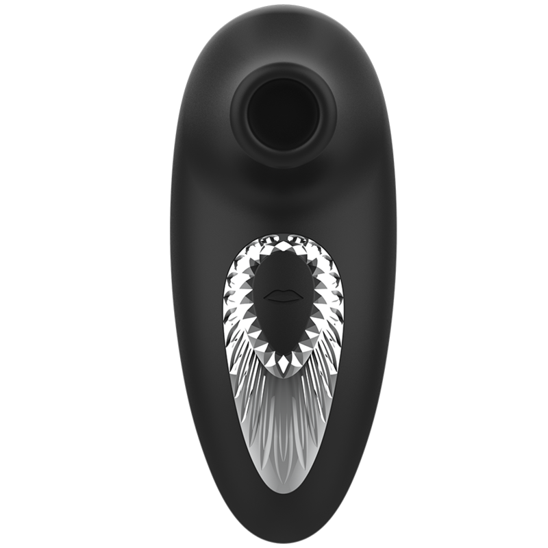 BLACK&SILVER - DRAKE DELUXE SUCKING VIBE RECHARGEABLE SILICONE NOIR - Sensualia