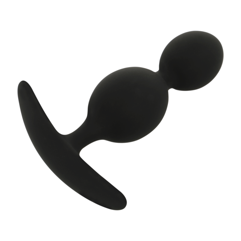 BLACK&SILVER - PLUG ORSON SILICONE 2 ONDES ANAL 9 CM - Sensualia