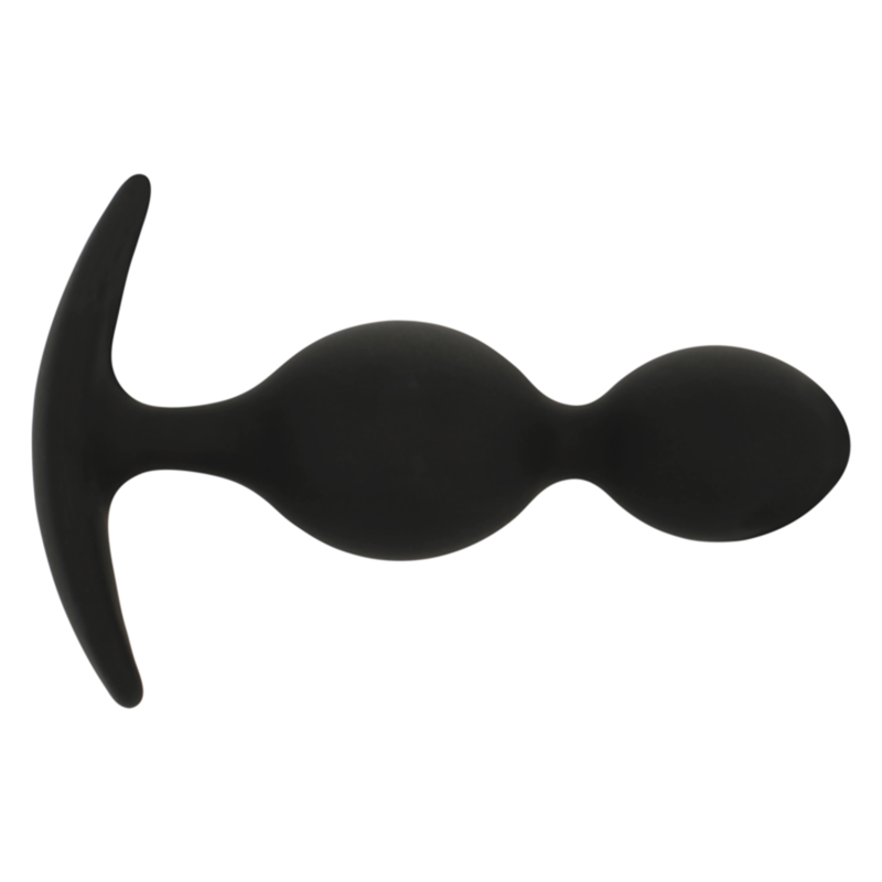 BLACK&SILVER - PLUG ORSON SILICONE 2 ONDES ANAL 9 CM - Sensualia