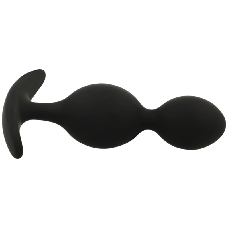 BLACK&SILVER - PLUG ORSON SILICONE 2 ONDES ANAL 9 CM - Sensualia