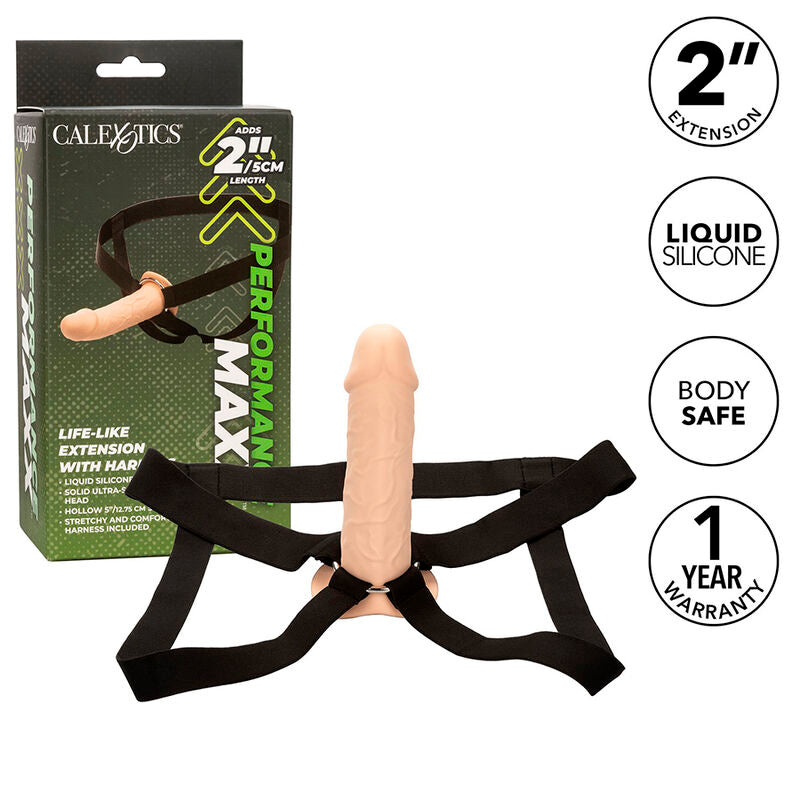 CALEXOTICS - EXTENSION PERFORMANCE MAXX RÉALISTE AVEC HARNAIS PEAU CLAIRE - Sensualia