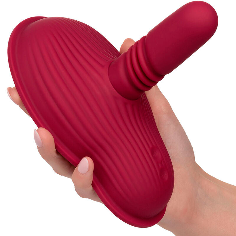 CALEXOTICS - RIDER MASSAGER DOUBLE MOTEUR TÉLÉCOMMANDE ROUGE - Sensualia