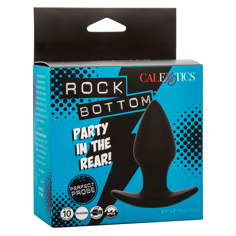 CALEXOTICS - ROCK BOTTOM PLUG ANAL PARFAIT 10 VIBRATIONS SILICONE NOIR - Sensualia