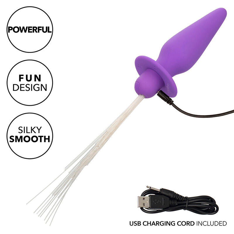 CALEXOTICS - SOUTHERN LIGHTS LIGHT UP PLUG ANAL10 VIBRATIONS SILICONE VIOLET - Sensualia
