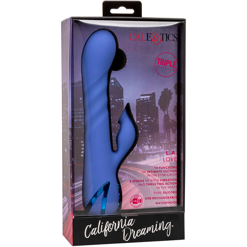 CALEXOTICS - VIBRATEUR & SUCKER LA LOVE BLEU PAR CALIFORNIA DREAMING - Sensualia
