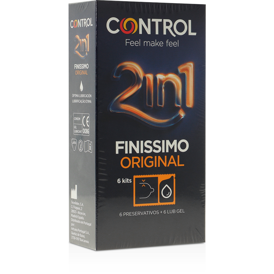 CONTROL - FINISIMO DUO + LUBRIFIANT 6 UNITÉS - Sensualia