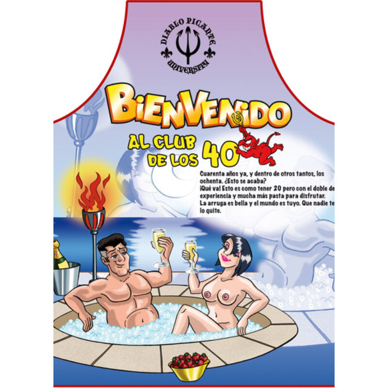 DIABLO PICANTE - TABLIER 40 ANS TEXTE ESPAGNOL - Sensualia