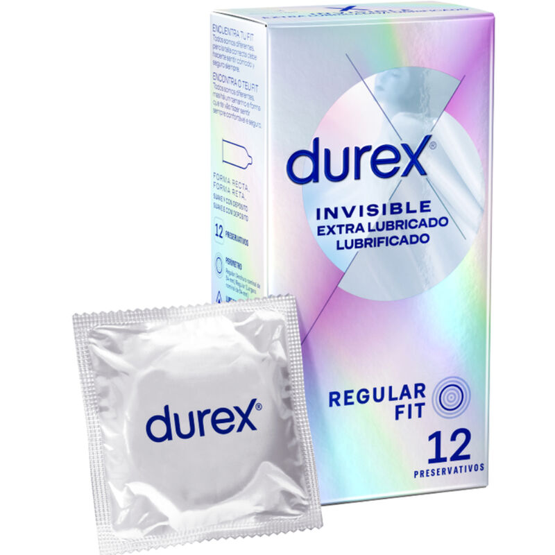 DUREX - INVISIBLE EXTRA LUBRIFIÉ 12 UNITÉS - Sensualia