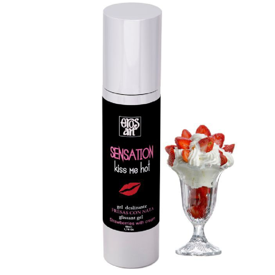 EROS-ART - SENSATTION LUBRIFIANT NATUREL FRAISES LA CRÈME 50 ML - Sensualia