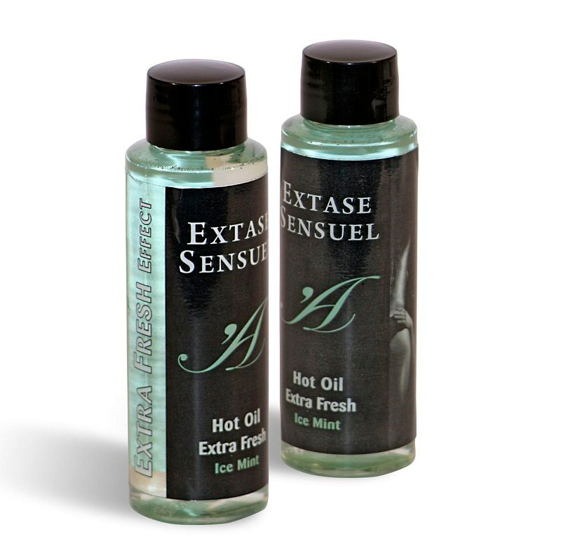 EXTASE SENSUAL - HUILE DE MASSAGE A EFFET GLACE EXTRA FRAÎCHE 100 ML - Sensualia