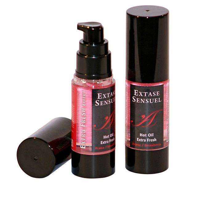 EXTASE SENSUAL - HUILE DE MASSAGE EFFET FRAISE EXTRA FRAÎCHE 30 ML - Sensualia