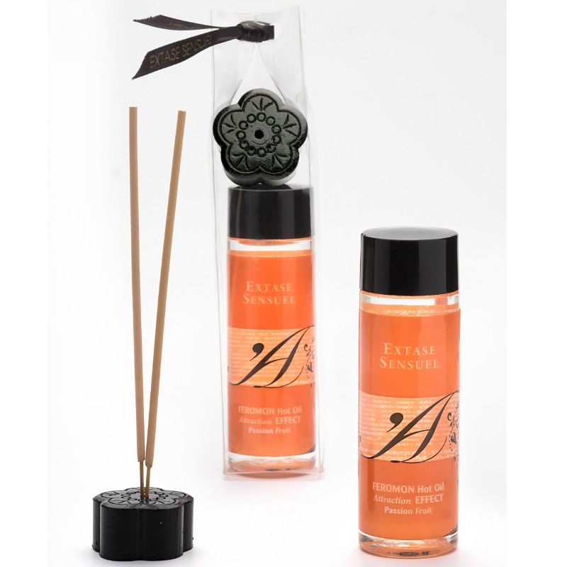 EXTASE SENSUAL - HUILE DE MASSAGE EFFET THERMIQUE AUX PHÉROMONES DE FRUITS DE LA PASSION 100 ML - Sensualia