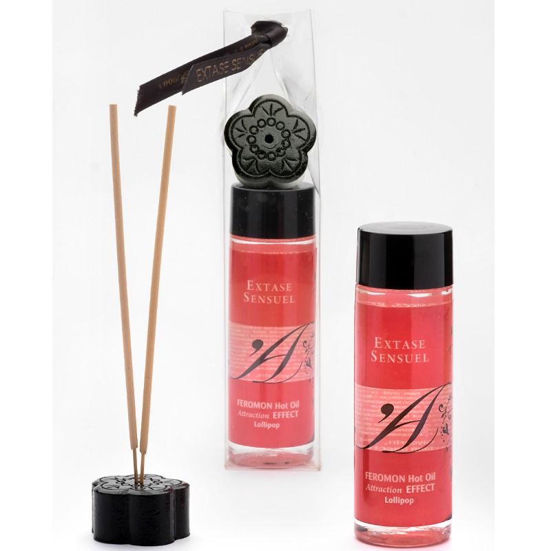 EXTASE SENSUAL - HUILE DE MASSAGE EFFET THERMIQUE AUX PHÉROMONES PIRULET 100 ML - Sensualia