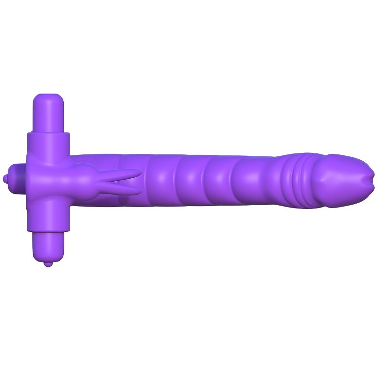 FANTASY C-RINGZ - SILICONE DOUBLE VIBRATOR RABBIT - Sensualia