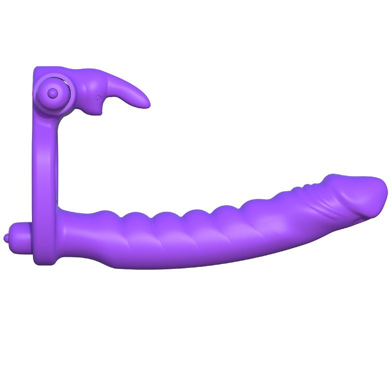 FANTASY C-RINGZ - SILICONE DOUBLE VIBRATOR RABBIT - Sensualia