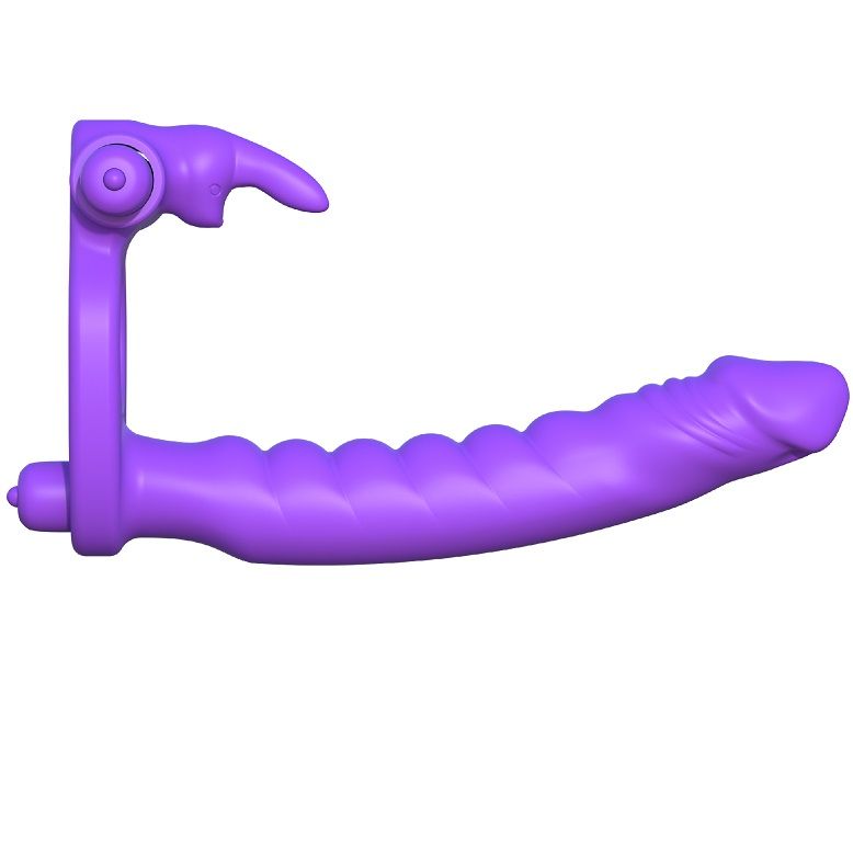 FANTASY C-RINGZ - SILICONE DOUBLE VIBRATOR RABBIT - Sensualia