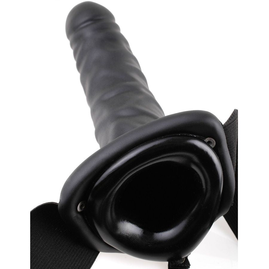 FETISH FANTASY SERIES - 19 CM VIBRANT CREUX STRAP-ON NOIR - Sensualia