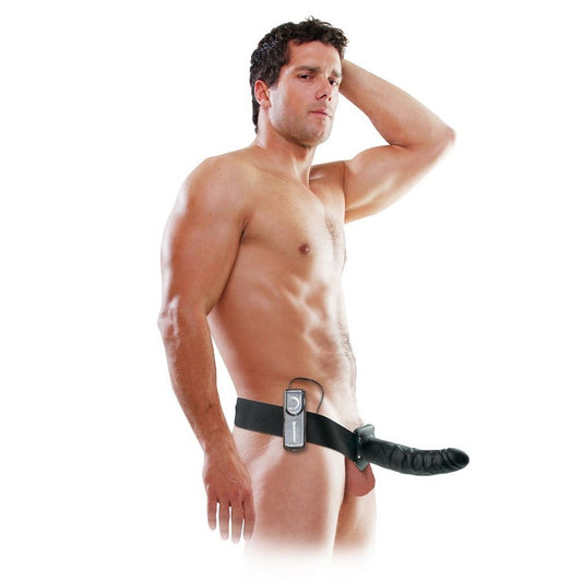 FETISH FANTASY SERIES - 19 CM VIBRANT CREUX STRAP-ON NOIR - Sensualia