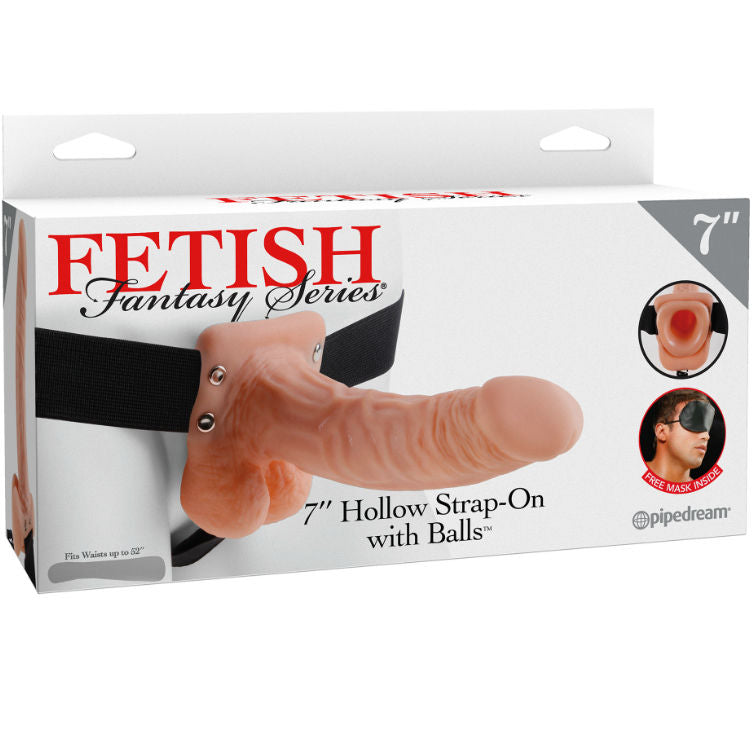 FETISH FANTASY SERIES - 7 STRAP-ON CREUX AVEC BILLES 17,8CM CHAIR - Sensualia
