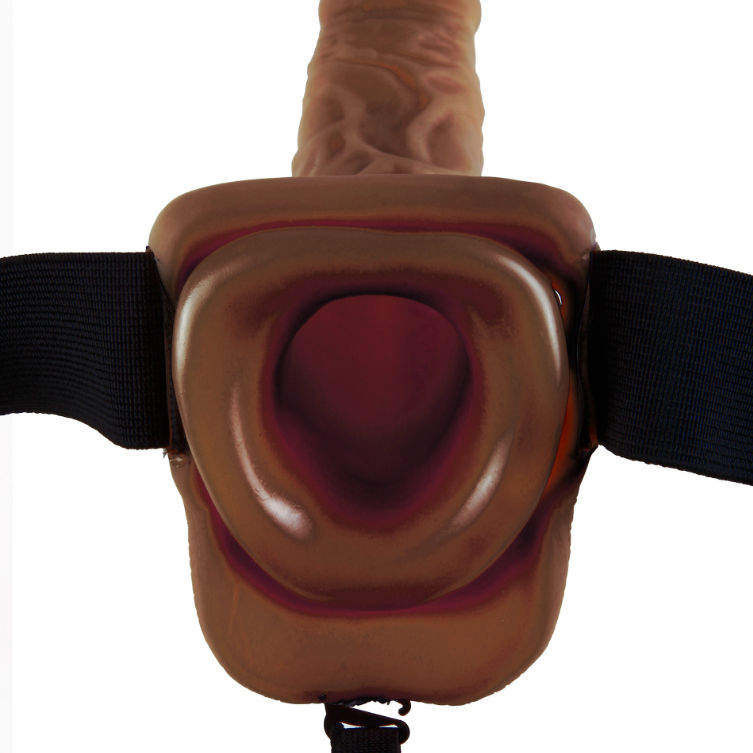 FETISH FANTASY SERIES - SANGLE CREUSE 9 AVEC BOULES 22.9CM MARRON - Sensualia