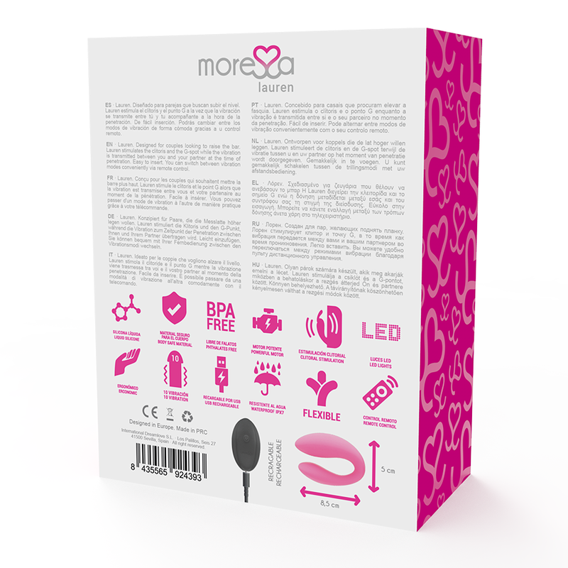 MORESSA - STIMULATEUR TÉLÉCOMMANDE LAUREN POUR COUPLES MORESSA