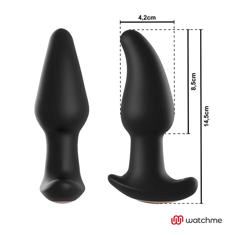 ANBIGUO - VIBRATEUR ANAL PLUG TÉLÉCOMMANDE WATCHME AVEC ROTATION DES PERLES AMADEUS - Sensualia