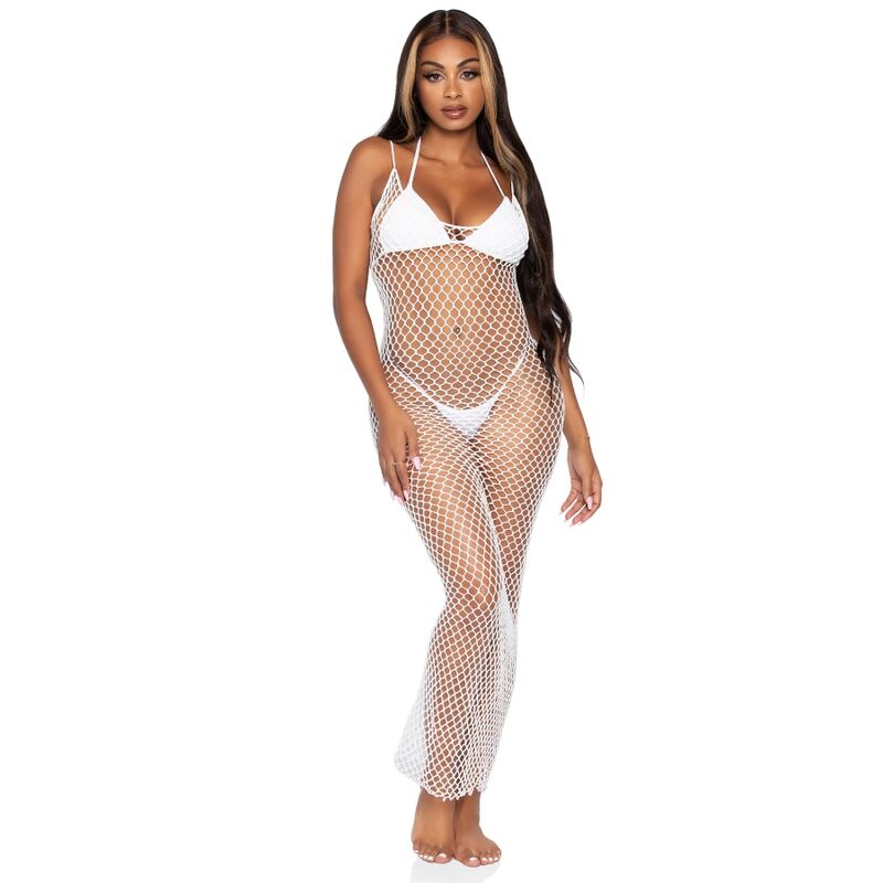 LEG AVENUE - ROBE MAXI EN FILET TORSADÉ TAILLE UNIQUE - Sensualia