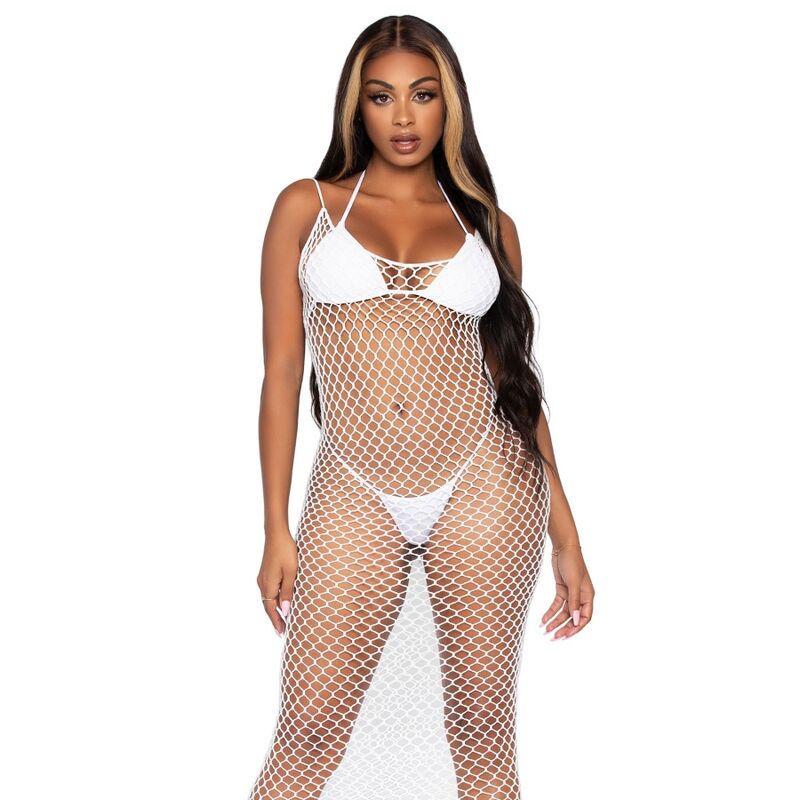 LEG AVENUE - ROBE MAXI EN FILET TORSADÉ TAILLE UNIQUE - Sensualia