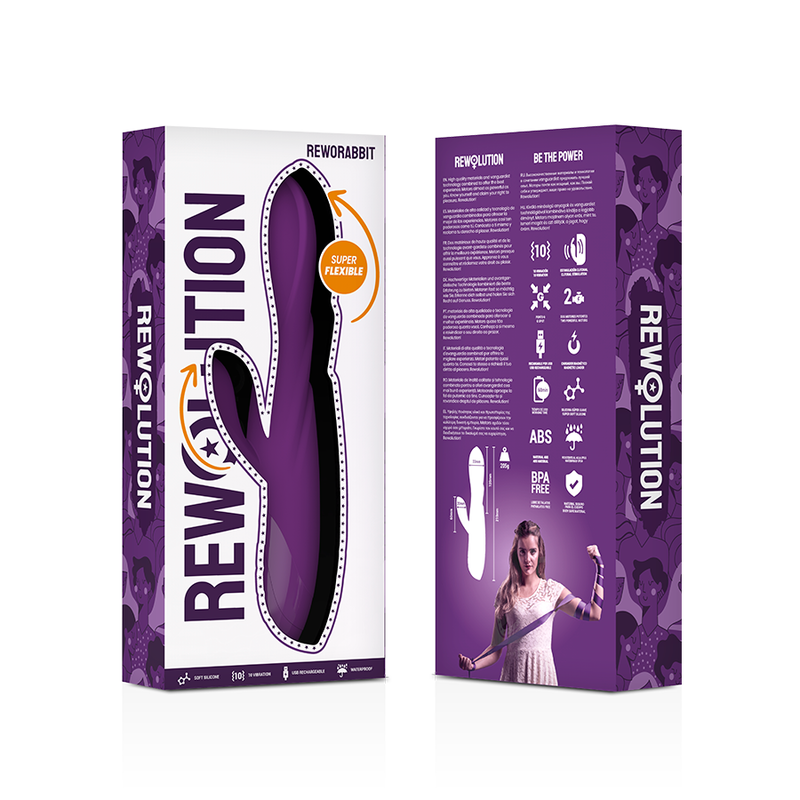 REWOLUTION - REWORABBIT VIBRATEUR FLEXIBLE AVEC LAPIN - Sensualia