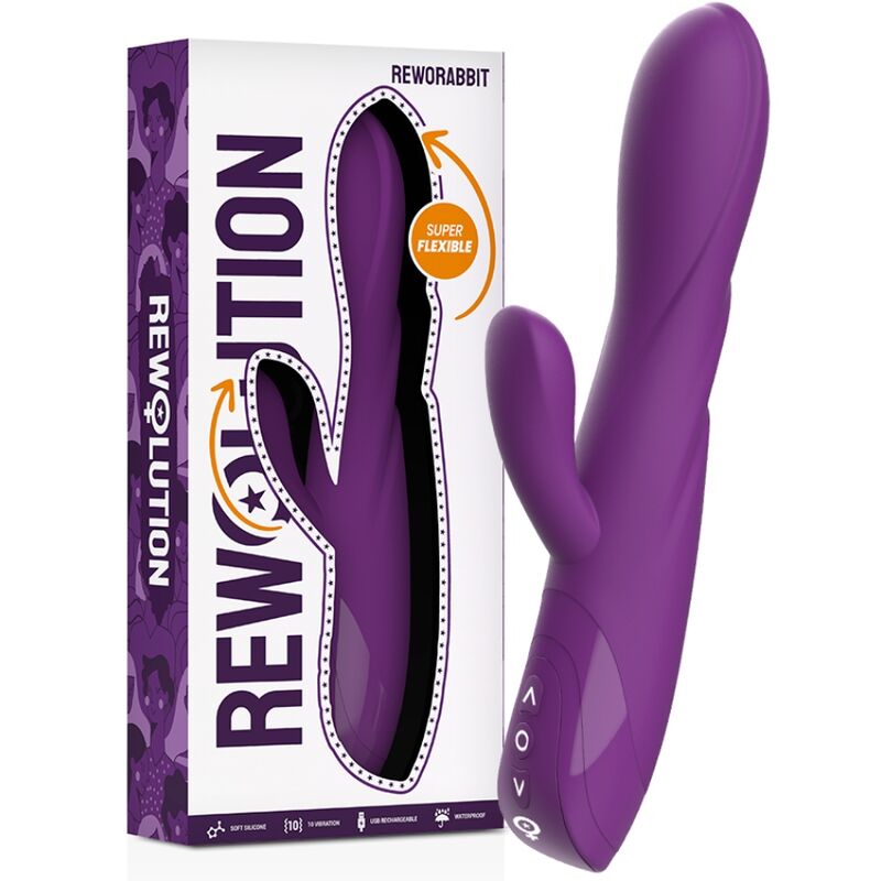 REWOLUTION - REWORABBIT VIBRATEUR FLEXIBLE AVEC LAPIN - Sensualia