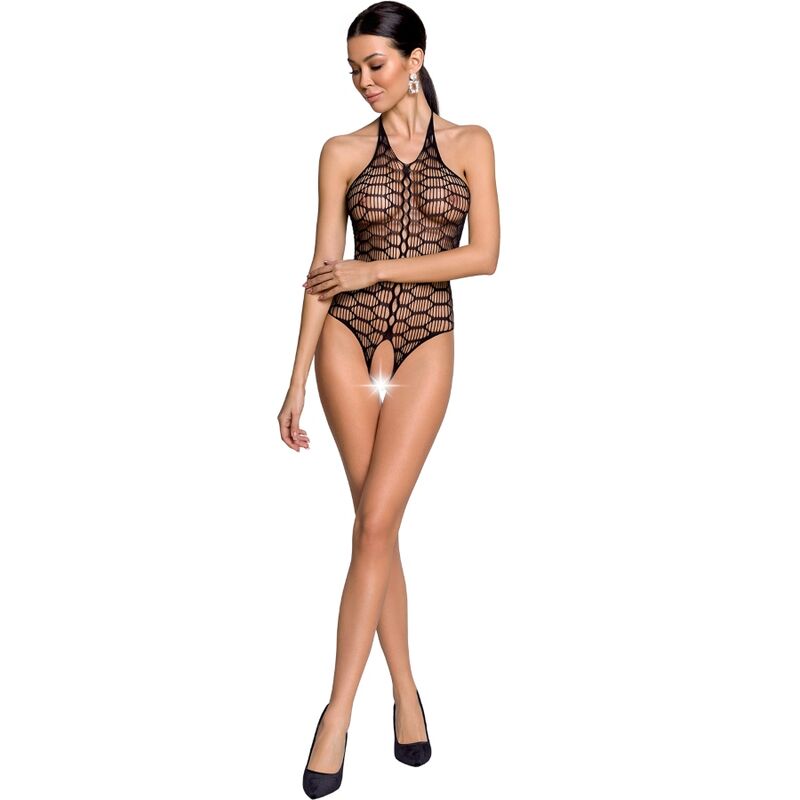 PASSION - FEMME BS087 BODYSTOCKING NOIR TAILLE UNIQUE - Sensualia