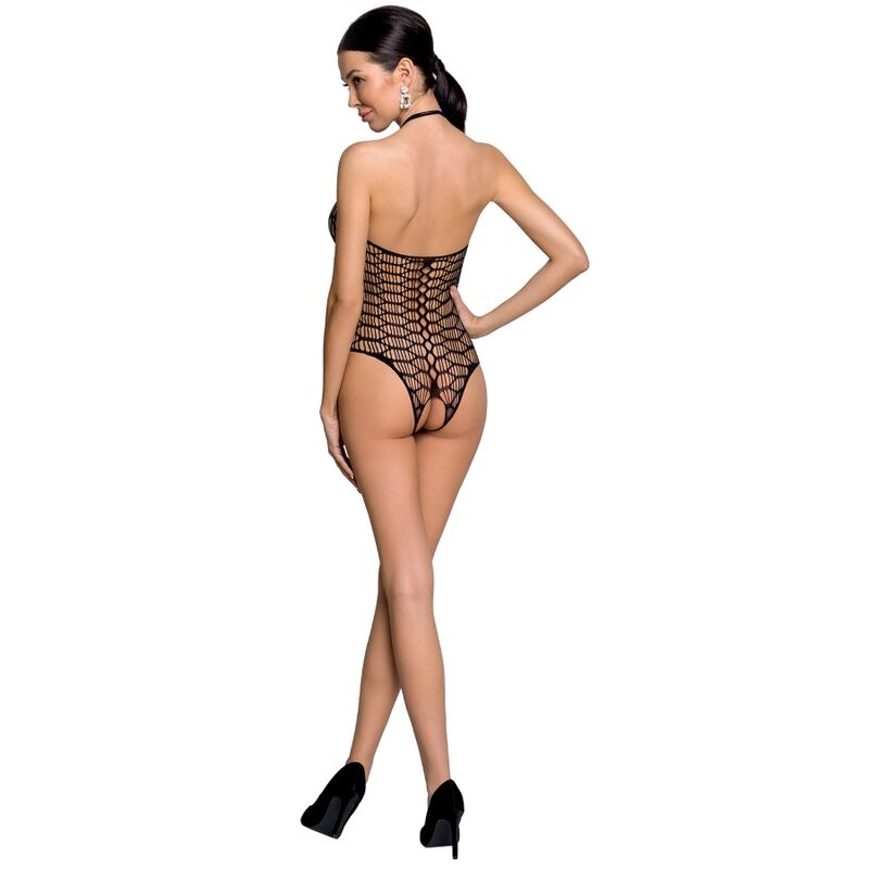 PASSION - FEMME BS087 BODYSTOCKING NOIR TAILLE UNIQUE - Sensualia