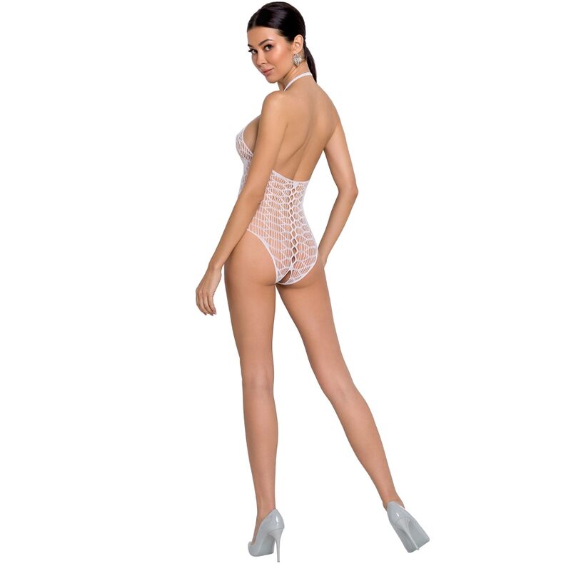 PASSION - FEMME BS087 BODYSTOCKING BLANC TAILLE UNIQUE - Sensualia