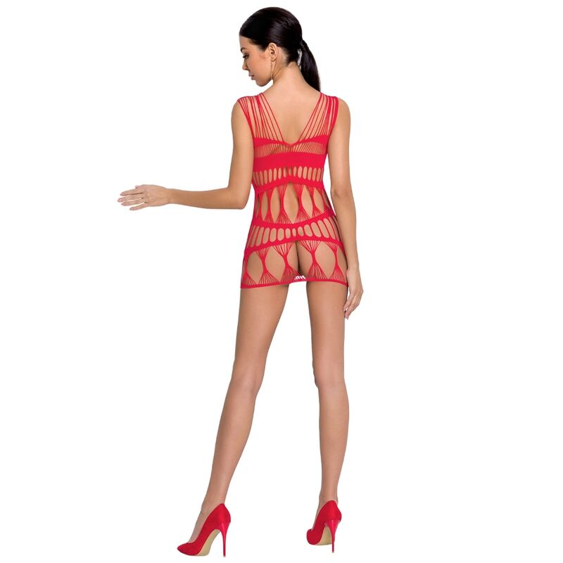 PASSION - FEMME BS089 BODYSTOCKING ROUGE TAILLE UNIQUE - Sensualia