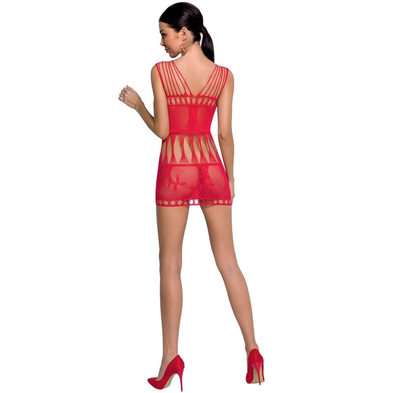 PASSION - FEMME BS090 BODYSTOCKING ROUGE TAILLE UNIQUE - Sensualia
