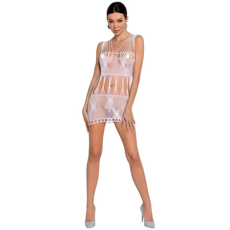 PASSION - FEMME BS090 BODYSTOCKING BLANC TAILLE UNIQUE - Sensualia