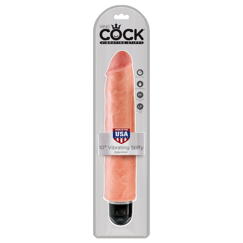 KING COCK - VIBRATEUR RIGIDE RÉALISTE 25.4 CM NATUREL - Sensualia