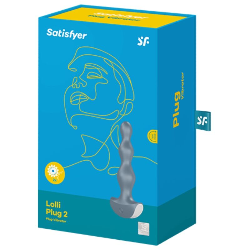 SATISFYER - LOLLI PLUG 2 PLUG VIBRATOR GRIS - Sensualia