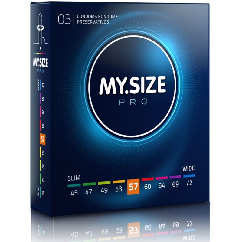 MY SIZE - PRO PRÉSERVATIFS 57 MM 3 UNITÉS - Sensualia