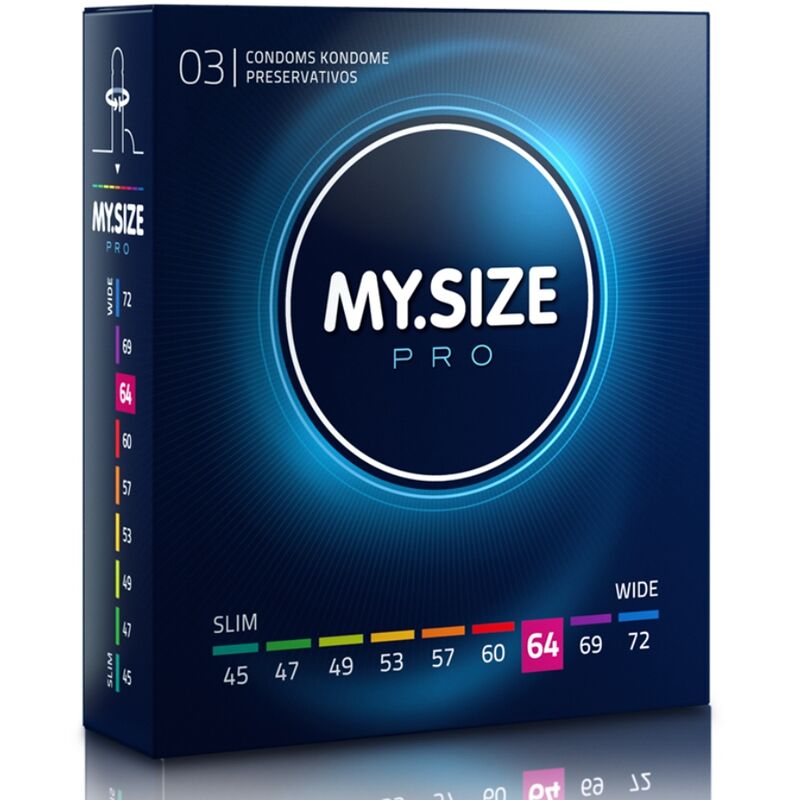 MY SIZE - PRO PRESERVATIFS 64 MM 3 UNITES - Sensualia