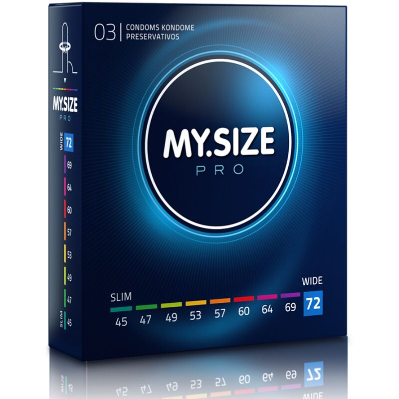 MY SIZE - PRO PRÉSERVATIFS 72 MM 3 UNITÉS - Sensualia