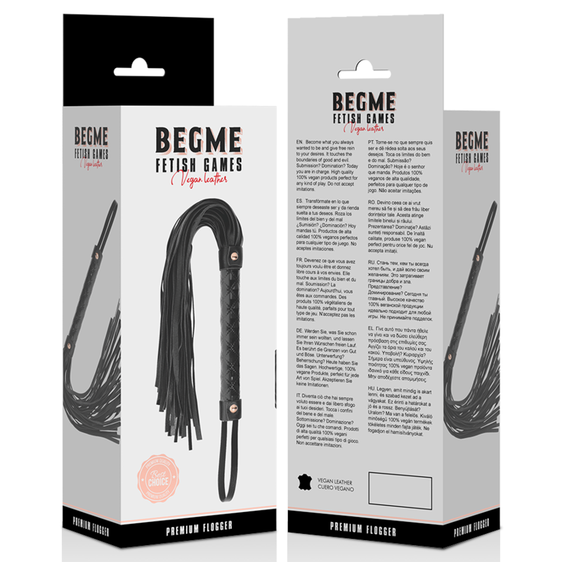 BEGME - BLACK EDITION FLOGGER EN CUIR VEGAN - Sensualia
