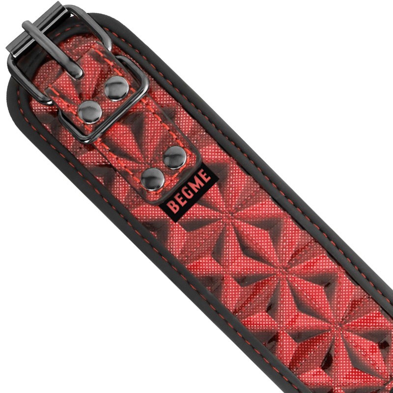 BEGME - COLLIER ÉDITION ROUGE AVEC PINCES TÉLÉMON AVEC DOUBLURE EN NÉOPRÈNE - Sensualia